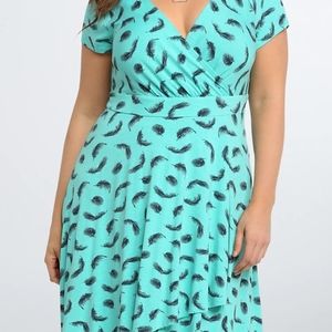 Torrid Mint Green Feather Dress